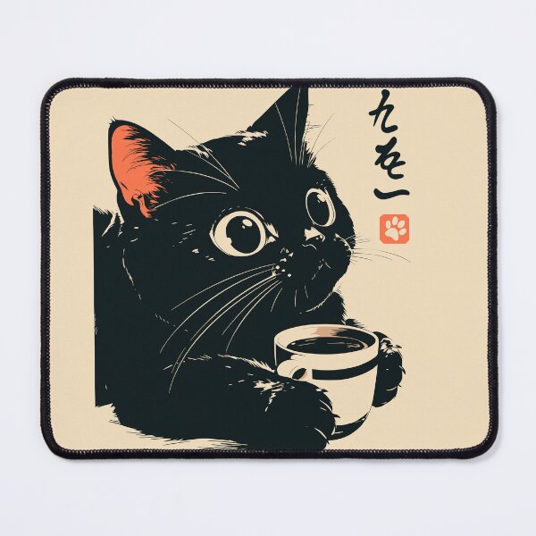 Item preview, Black Cat Peeking Coffee Mug Japanese Vintage designed and sold by mustbewhy.