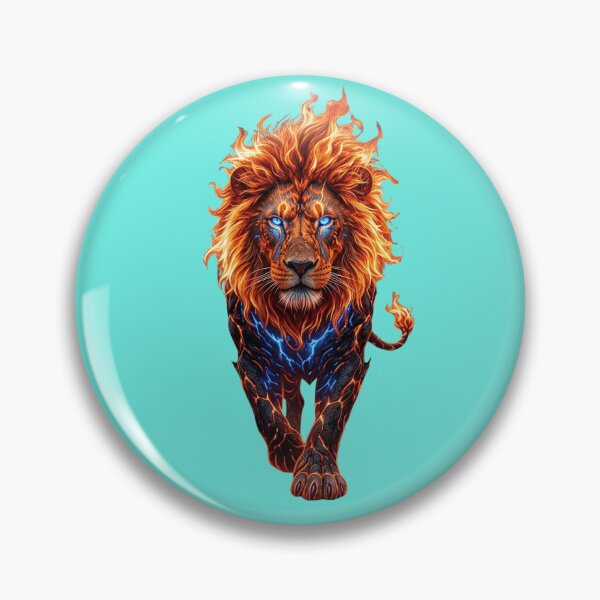 Item preview, Majestic Fire Lion Digital Art designed and sold by Utopian-Magic.