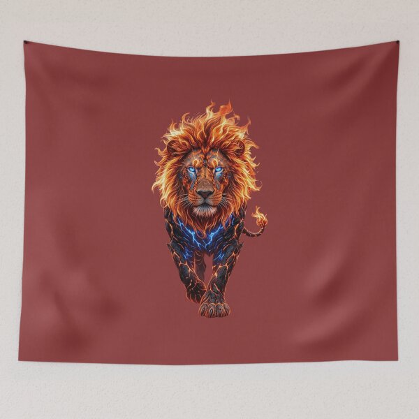 Item preview, Majestic Fire Lion Digital Art designed and sold by Utopian-Magic.