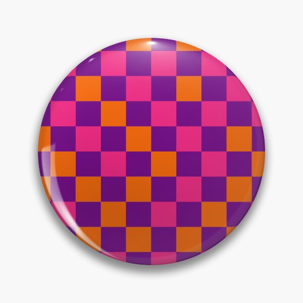 Item preview, Orange And Pink On Purple Checkered Pattern   designed and sold by PatternTitan.