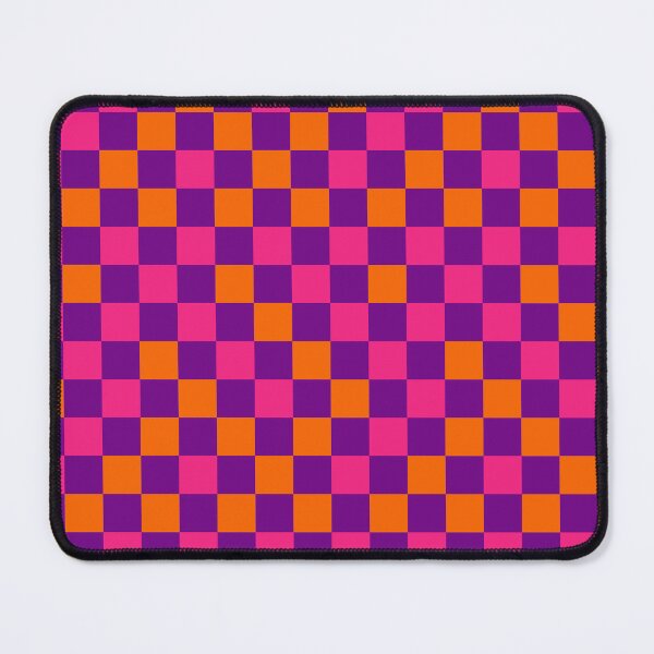 Item preview, Orange And Pink On Purple Checkered Pattern designed and sold by PatternTitan.