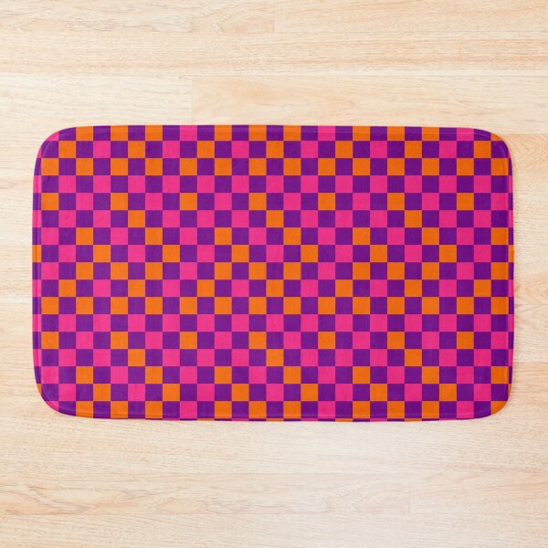 Item preview, Orange And Pink On Purple Checkered Pattern   designed and sold by PatternTitan.