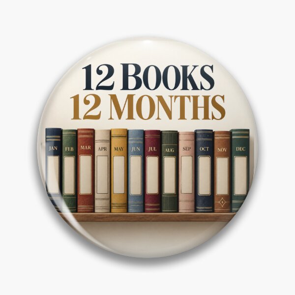 Item preview, 12 Books 12 Months Reading Challenge – Yearly Book Tracker Poster designed and sold by astersgraphics.