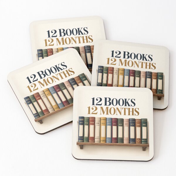 Item preview, 12 Books 12 Months Reading Challenge – Yearly Book Tracker Poster designed and sold by astersgraphics.