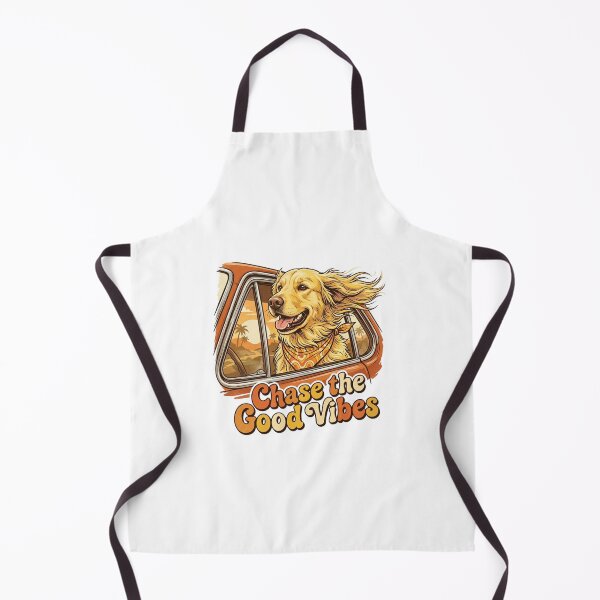 Item preview, Chase the Good Vibes - Retro Golden Retriever Car Ride Art designed and sold by Sanan Israyilli.