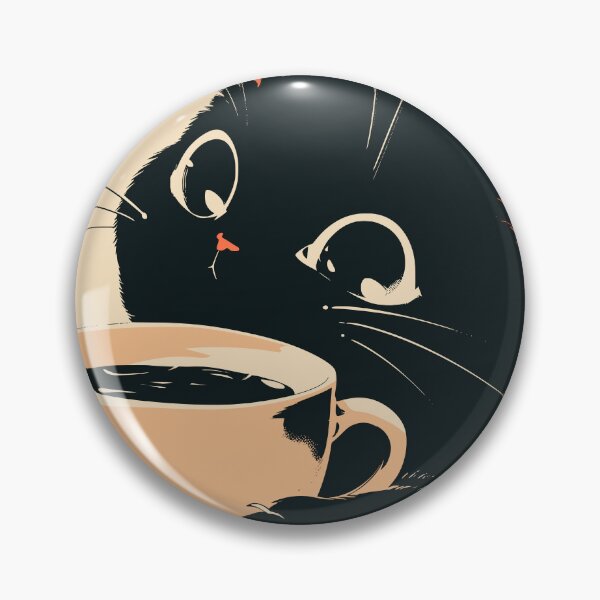 Item preview, Cozy Black Cat Coffee Cup Japanese Aesthetic designed and sold by mustbewhy.