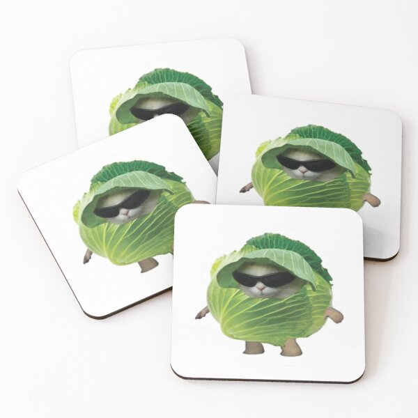 Item preview, Cool Cabbage Cat Meme Sticker designed and sold by cchickennugget.