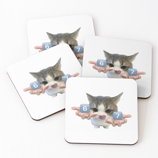Item preview, Funny Cat 6 7 Meme designed and sold by cchickennugget.