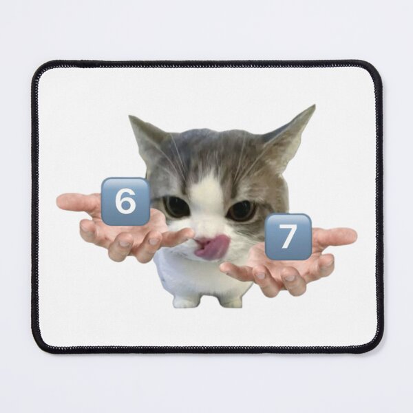 Item preview, Funny Cat 6 7 Meme designed and sold by cchickennugget.