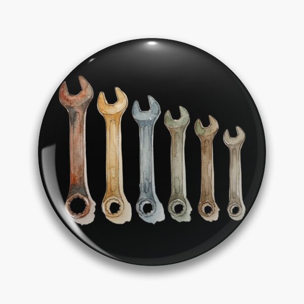 Item preview, Vintage Watercolor Wrench Mechanic Tool Set Art designed and sold by bvdesignart.