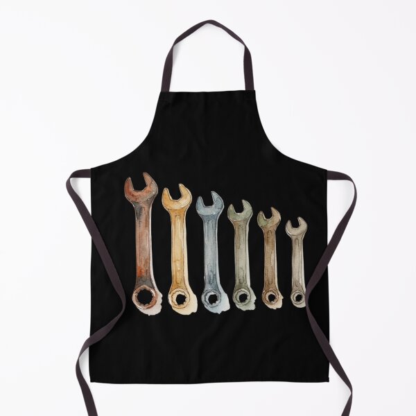 Item preview, Vintage Watercolor Wrench Mechanic Tool Set Art designed and sold by bvdesignart.