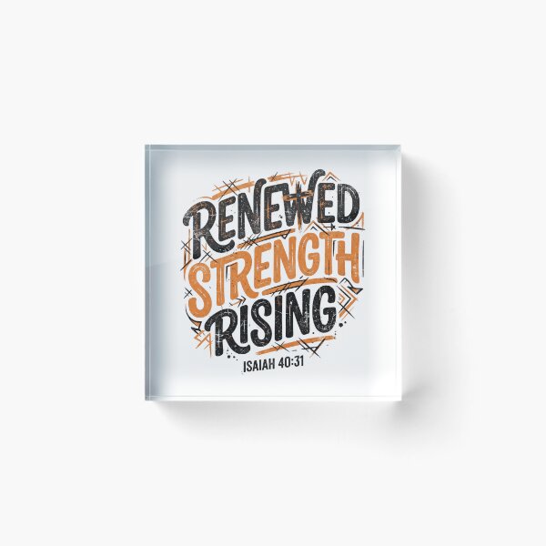 Item preview, RENEWED STRENGTH RISING - ISAIAH 40:31 designed and sold by EverGrace Studio.