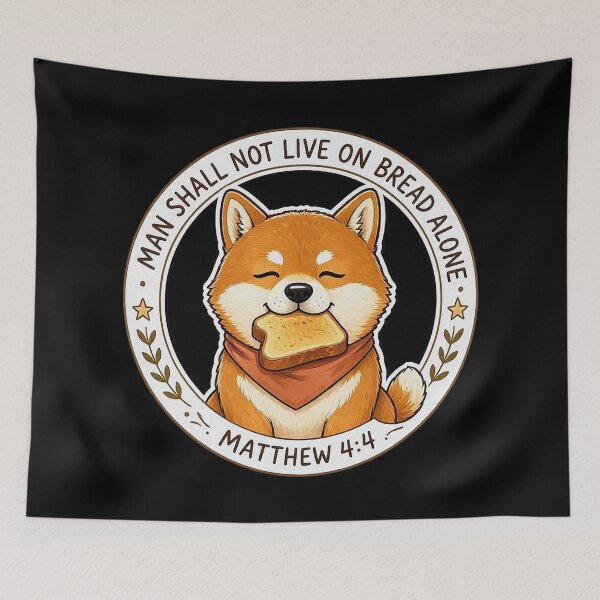 Item preview, Matthew 4:4 Man Shall Not Live On Bread Alone designed and sold by plushism.