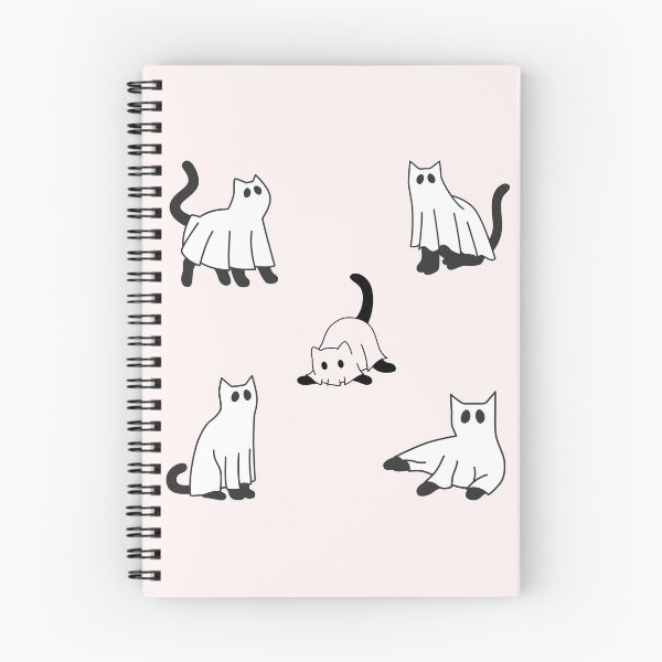 Item preview, sheet ghost cats designed and sold by Neadoodles.