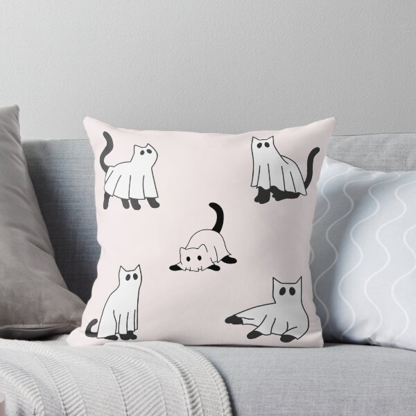 Item preview, sheet ghost cats designed and sold by Neadoodles.