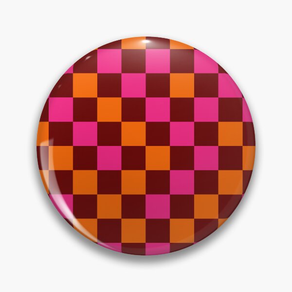 Item preview, Orange And Pink On Red Checkered Pattern   designed and sold by PatternTitan.
