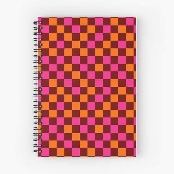 Item preview, Orange And Pink On Red Checkered Pattern designed and sold by PatternTitan.