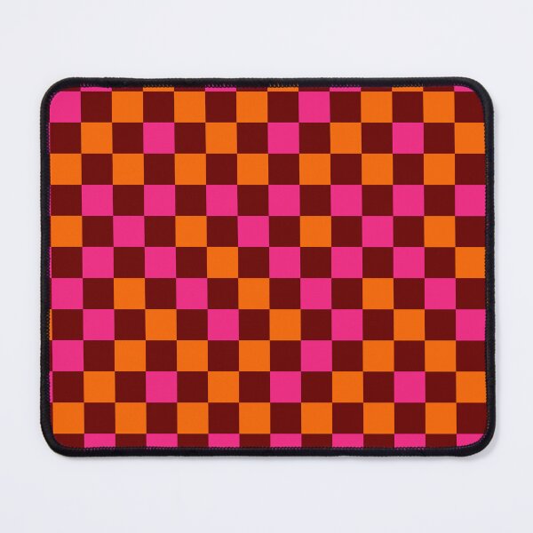 Item preview, Orange And Pink On Red Checkered Pattern designed and sold by PatternTitan.