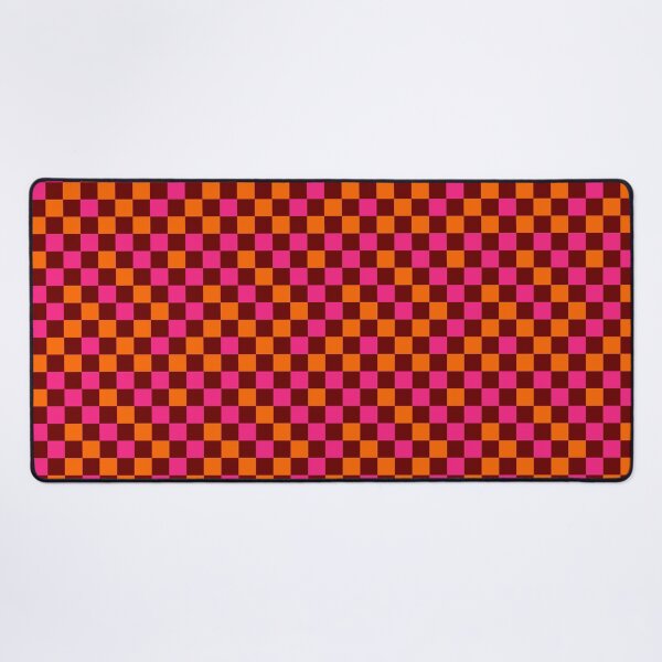 Item preview, Orange And Pink On Red Checkered Pattern designed and sold by PatternTitan.