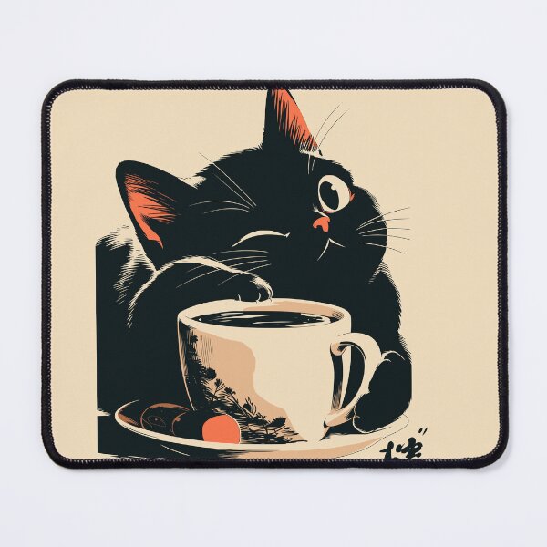 Item preview, Happy Black Cat Hugging Coffee Mug Japanese designed and sold by mustbewhy.