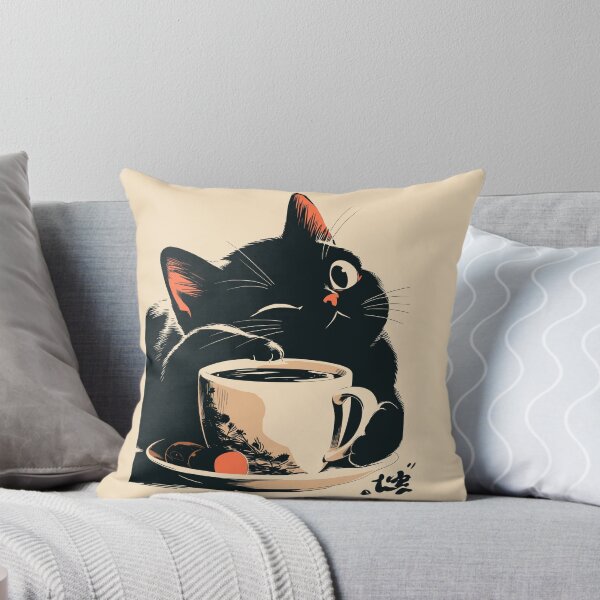 Item preview, Happy Black Cat Hugging Coffee Mug Japanese designed and sold by mustbewhy.