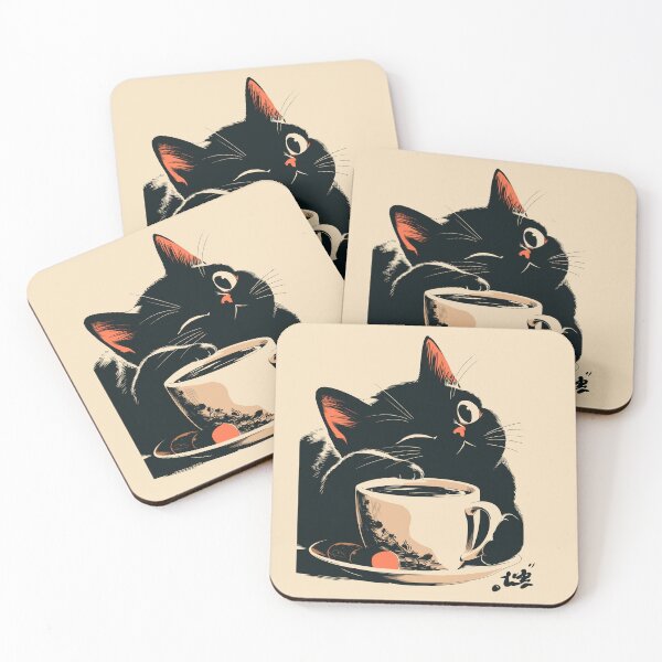 Item preview, Happy Black Cat Hugging Coffee Mug Japanese designed and sold by mustbewhy.