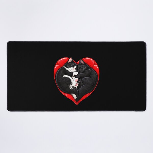 Item preview, Two Cats One Heart – Cute Black Cat Love Design designed and sold by BigfeetLittlepaws.