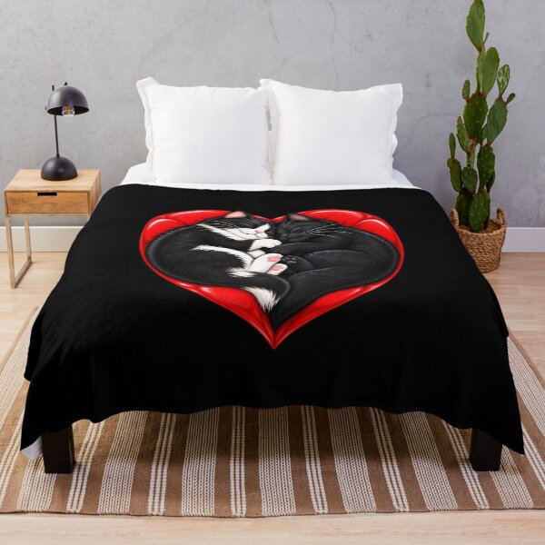 Item preview, Two Cats One Heart – Cute Black Cat Love Design designed and sold by BigfeetLittlepaws.