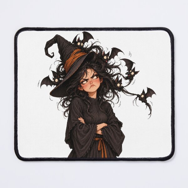 Item preview, Witch’s Bad Hair Day – Funny Halloween Witch & Bats designed and sold by Yaqon.