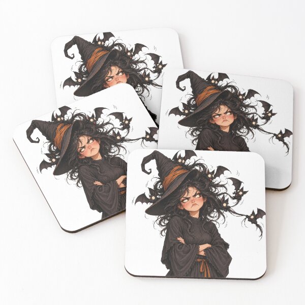 Item preview, Witch’s Bad Hair Day – Funny Halloween Witch & Bats designed and sold by Yaqon.