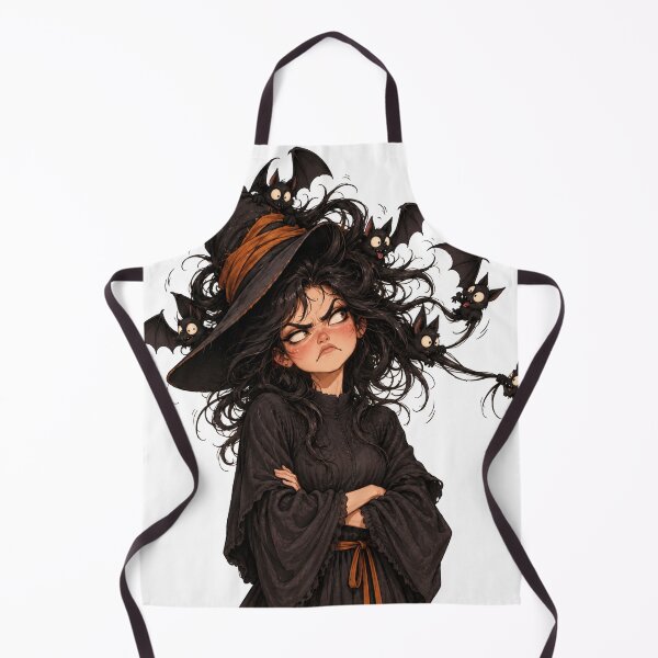 Item preview, Witch’s Bad Hair Day – Funny Halloween Witch & Bats designed and sold by Yaqon.