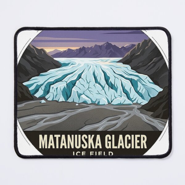 Item preview, Matanuska Glacier Alaska Vintage Travel Badge Sticker designed and sold by DetourDgn.
