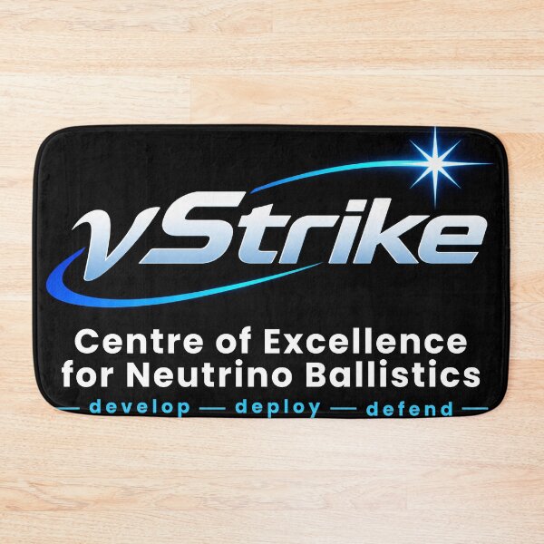Item preview, Nu Strike: Centre of Excellence for Neutrino Ballistics (dark shirt desgin) designed and sold by RevFreakHorse.