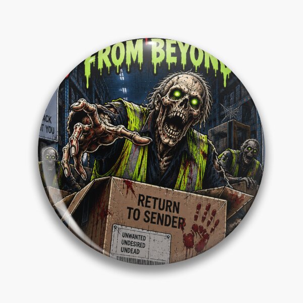 Item preview, Return to Sender From Beyond – Funny Warehouse Halloween Design designed and sold by KeeganDykes.
