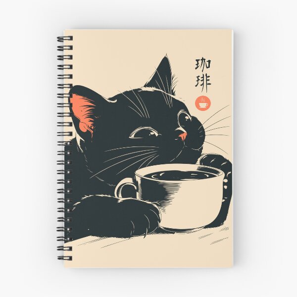 Item preview, Black Cat Espresso Mug Japanese Kanji designed and sold by mustbewhy.