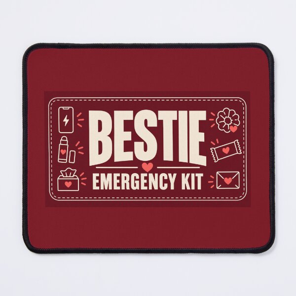 Item preview, Bestie Emergency Kit – Galentine Friendship Gift Zipper Pouch designed and sold by astersgraphics.