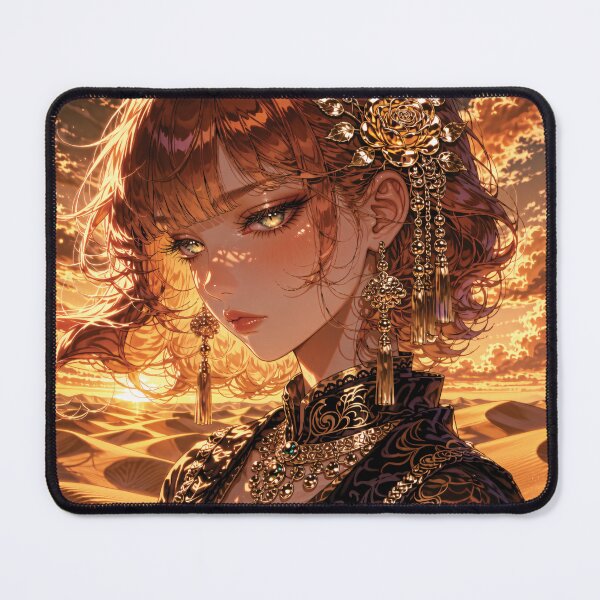 Item preview, Copper Haired Anime Girl Crossing Sand Dunes designed and sold by RGB-crayon.