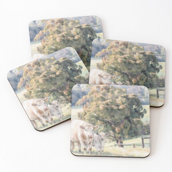 Item preview, Vaca blanca con ternero designed and sold by tomorrowsart.