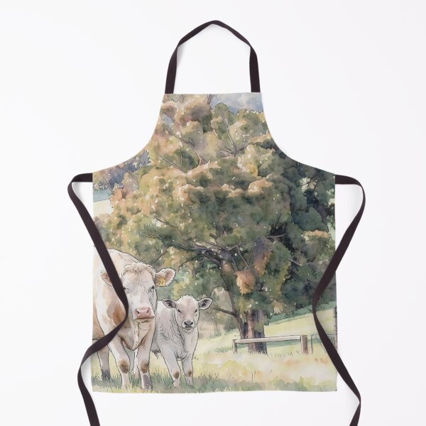 Item preview, White Cow with Calf designed and sold by tomorrowsart.