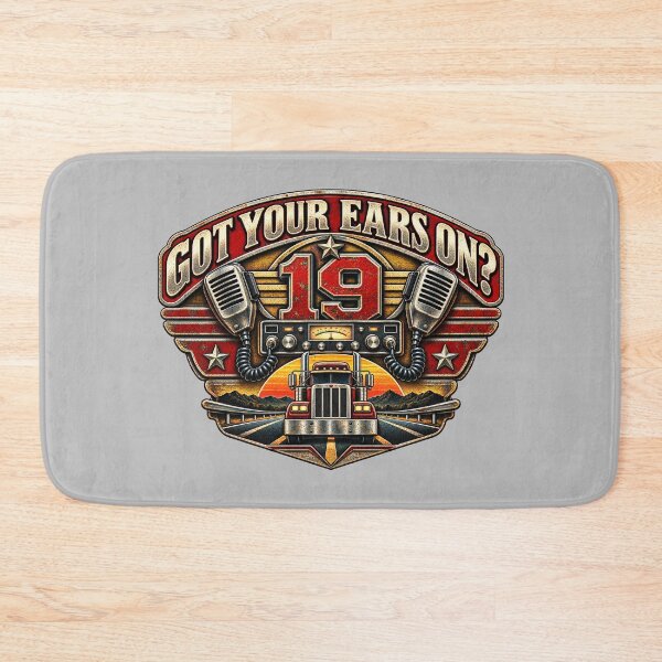 Item preview, Got Your Ears On Channel 19 CB Radio - Vintage Trucker Shield Emblem Art designed and sold by NomadForge.