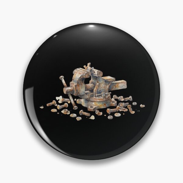 Item preview, Vintage Rusty Bench Vise And Nuts Tools Art designed and sold by bvdesignart.