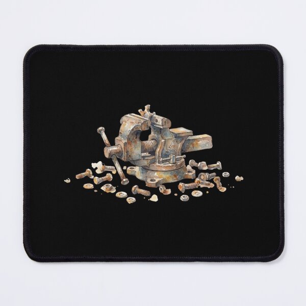 Item preview, Vintage Rusty Bench Vise And Nuts Tools Art designed and sold by bvdesignart.