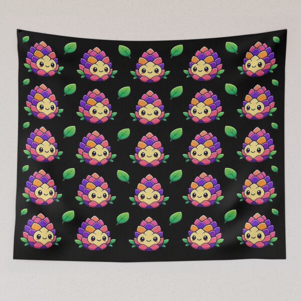 Item preview, Cute Kawaii Fruit Monster - Single Graphic & Seamless Pattern designed and sold by Breezes-of-Ida.
