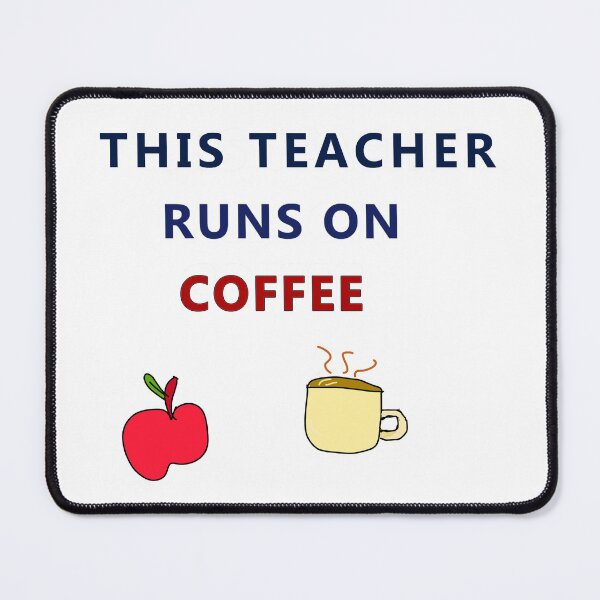 Item preview, This Teacher Runs On Coffee designed and sold by Shopovibe.