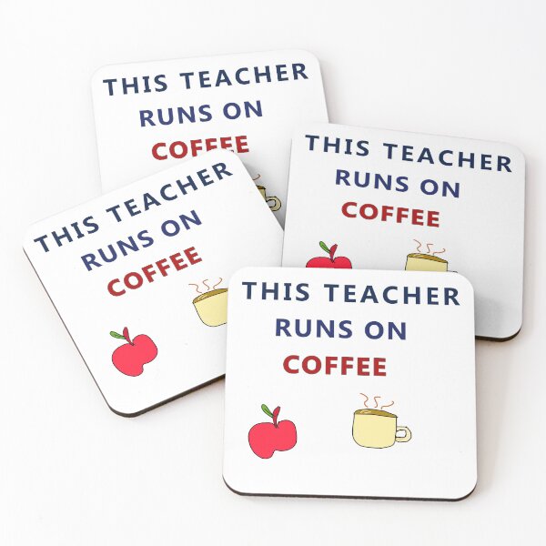 Item preview, This Teacher Runs On Coffee designed and sold by Shopovibe.