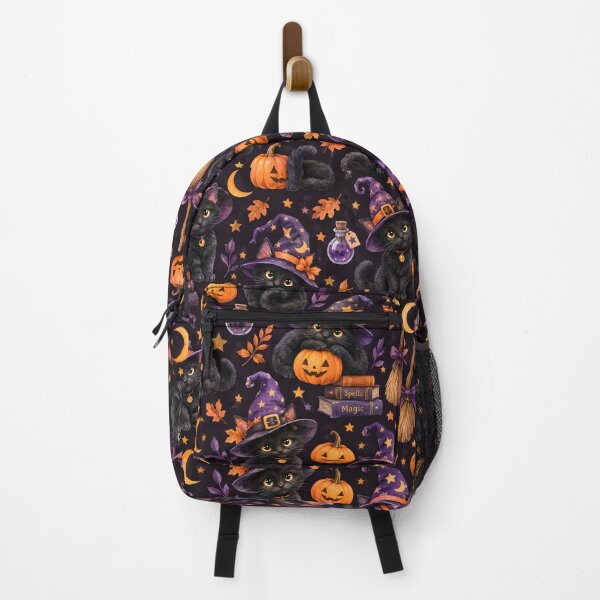 Item preview, Cute Black Witch Cats Halloween Pattern designed and sold by blankTeeShirt.