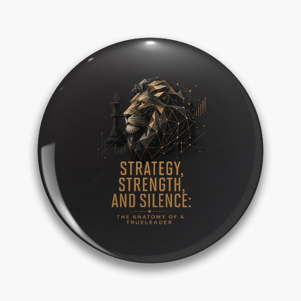 Item preview, Strategy Strength And Silence The Anatomy Of A True Leader - Geometric Lion Chess Art designed and sold by Bennie Singh.