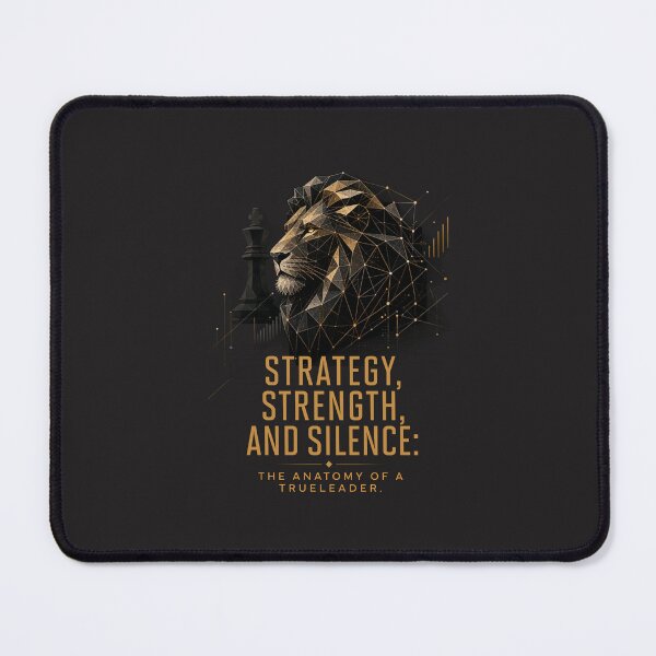 Item preview, Strategy Strength And Silence The Anatomy Of A True Leader - Geometric Lion Chess Art designed and sold by Bennie Singh.