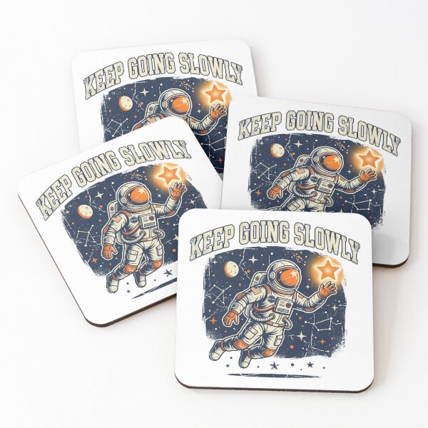 Item preview, Keep Going Slowly - Vintage Astronaut Floating In Space Art designed and sold by Sanan Israyilli.