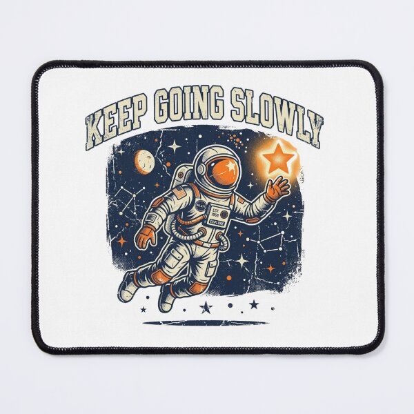 Item preview, Keep Going Slowly - Vintage Astronaut Floating In Space Art designed and sold by Sanan Israyilli.